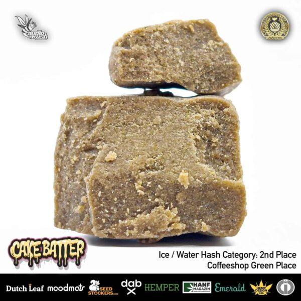 Cake Batter Hash by Coffeehop Green Place, Second Place, ice/ water hash Category, Amsterdam Coffeeshop Awards 2024