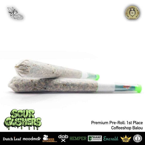 Sour Gushers Joint, 1st Place, Premium Pre-Roll Category, Amsterdam Coffeeshop Awards 2024