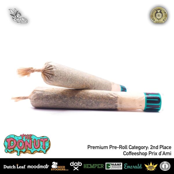 The Donut Joint by Coffeeshop Prix d' Ami, 2nd Place, Premium Pre-Roll Category Category, Amsterdam Coffeeshop Awards 2024