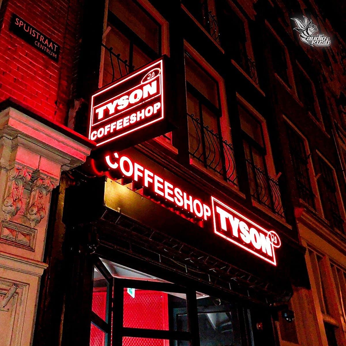 Amsterdam - Tyson 2.0 - Front Sign At Night-min