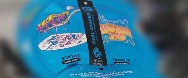 Premium cannabis edibles with berry and Georgia pie flavors, hybrid and indica strains, THC infusion, and child-resistant packaging for safe consumption at AudioKush.