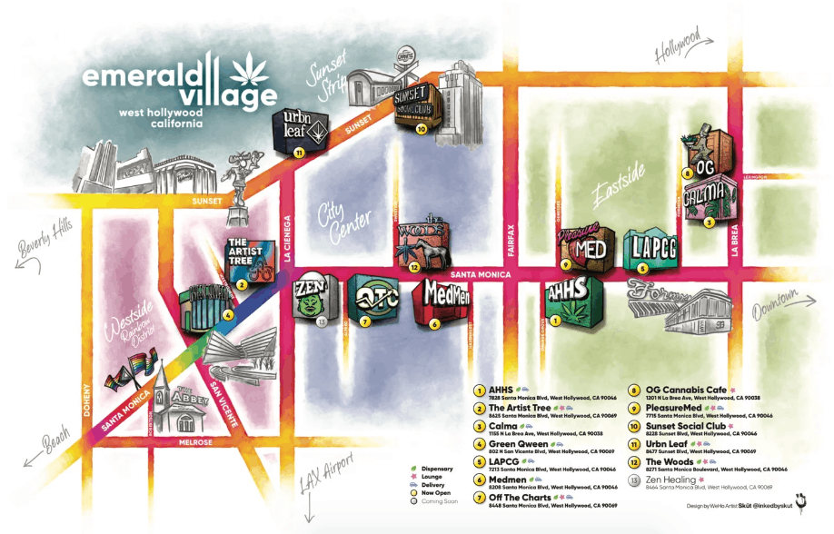 Emerald Village West Hollywood Map