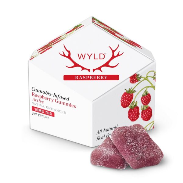 wyld raspberry cannabis gummies audiokush