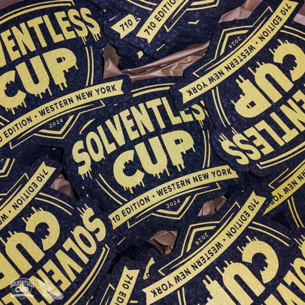 Recycled rubber Moodmats with Solventless Cup logo, 710 edition, Western New York